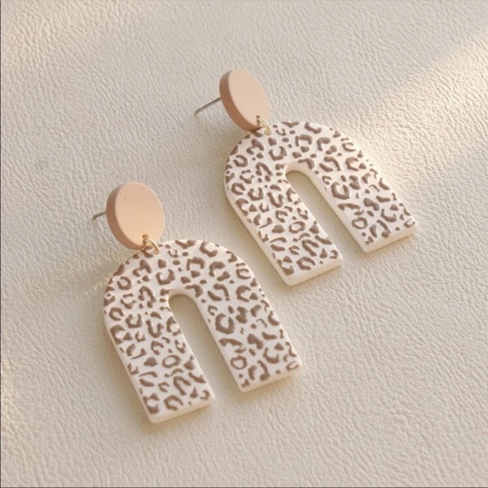 Leopard print earrings